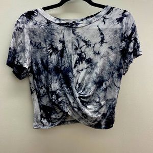 Black and Grey Crop Top